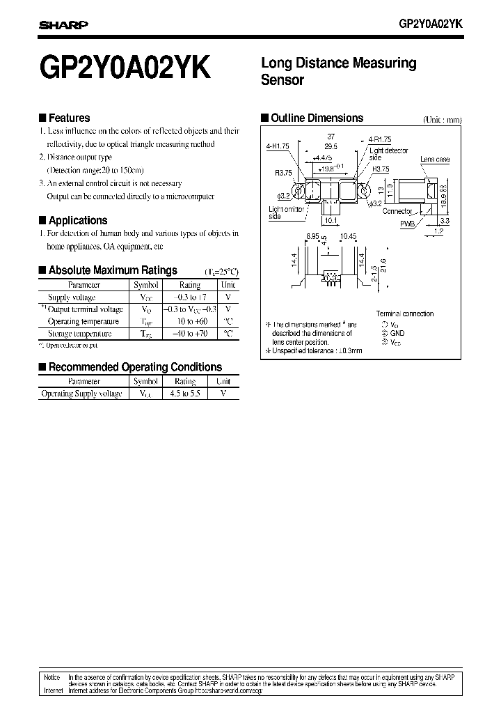 GP2Y0A02_262475.PDF Datasheet