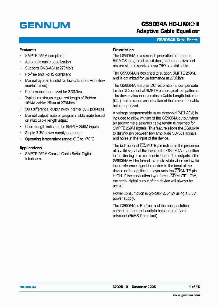 GS9064A_300406.PDF Datasheet