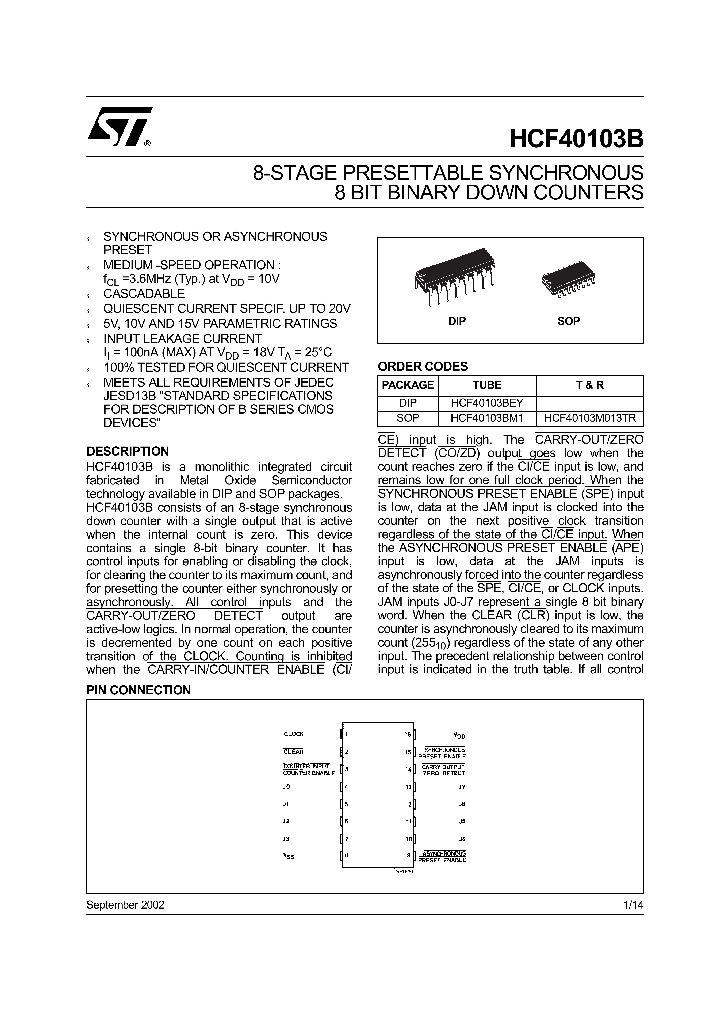 HCF40103_280556.PDF Datasheet