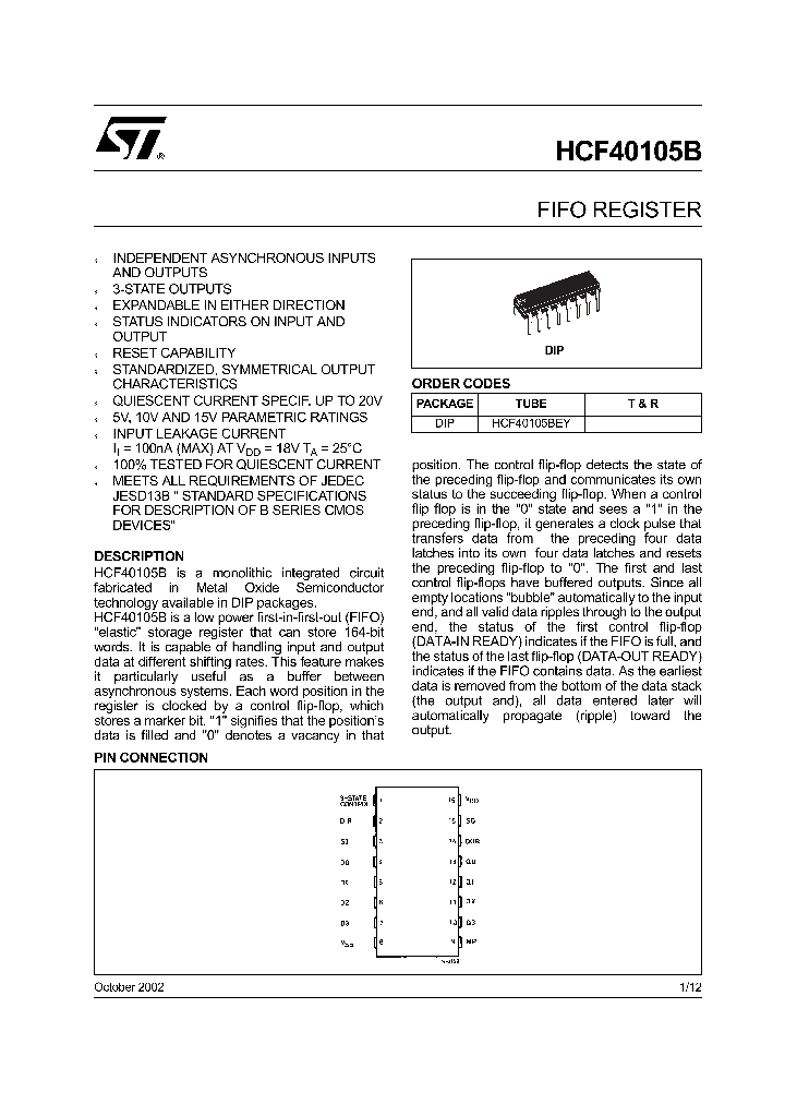 HCF40105_295561.PDF Datasheet