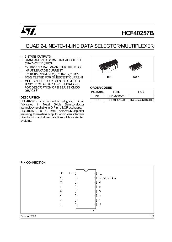 HCF40257_284880.PDF Datasheet