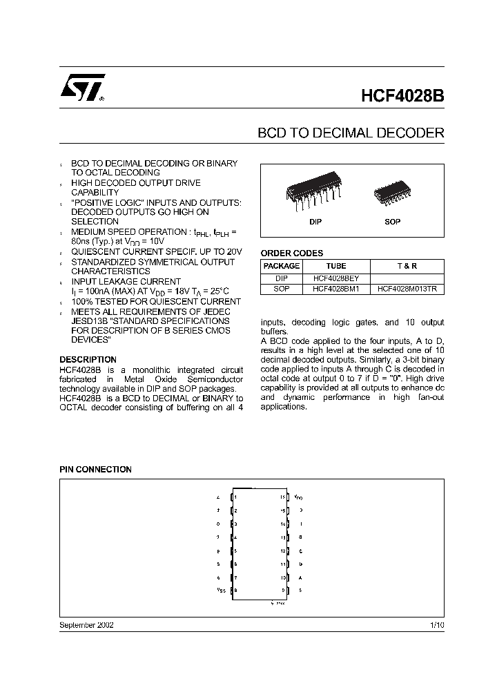 HCF4028_288283.PDF Datasheet