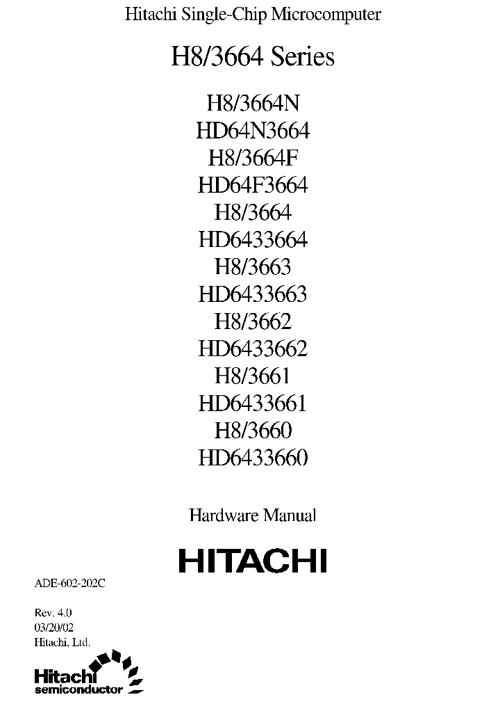 HD64F3664FP_201898.PDF Datasheet