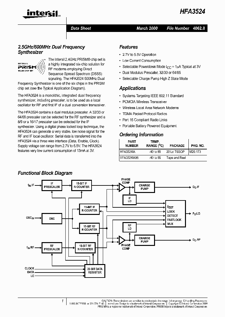 HFA3524_111688.PDF Datasheet