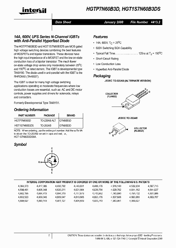 HGT1S7N60B3DS_283289.PDF Datasheet