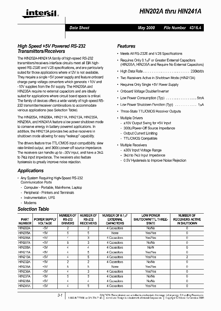 HIN208A_80514.PDF Datasheet