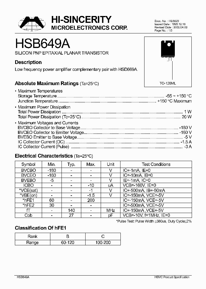 HSB649A_302983.PDF Datasheet