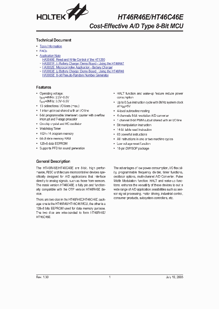 HT46R46E_300664.PDF Datasheet