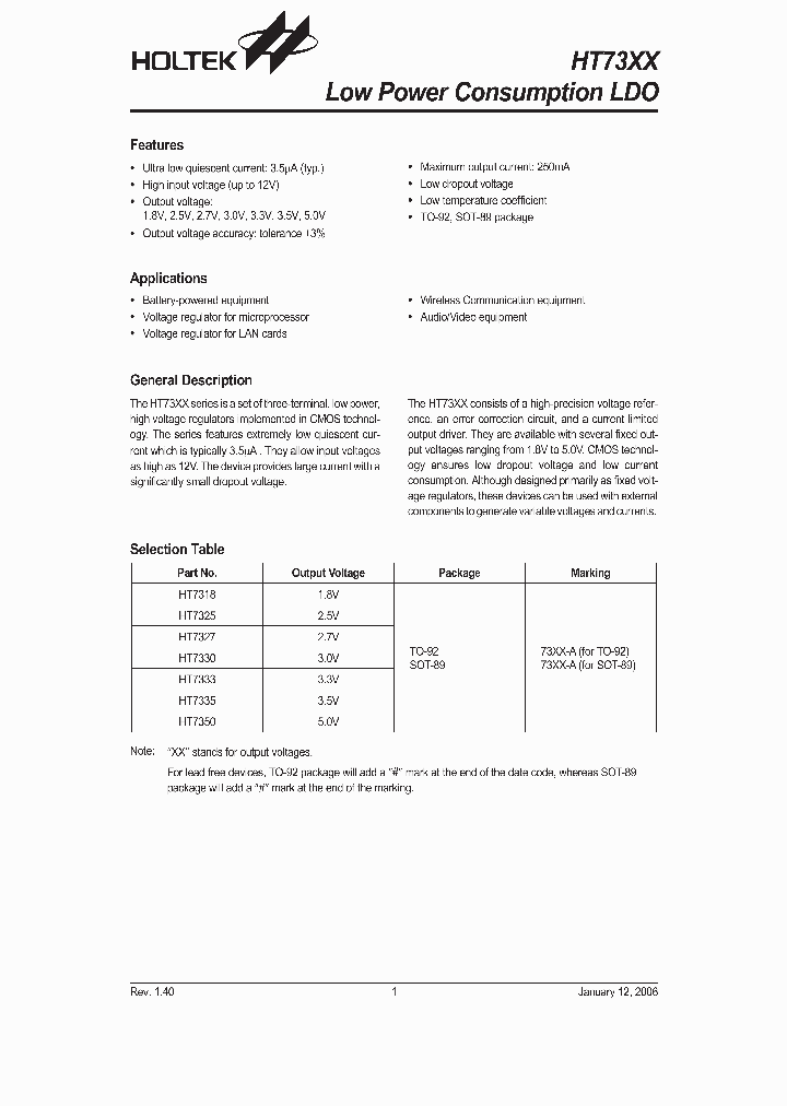 HT73XX_302467.PDF Datasheet
