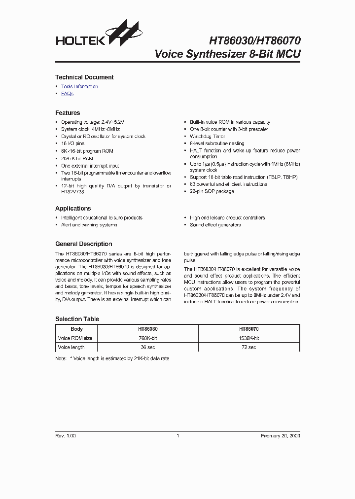 HT86030_300794.PDF Datasheet
