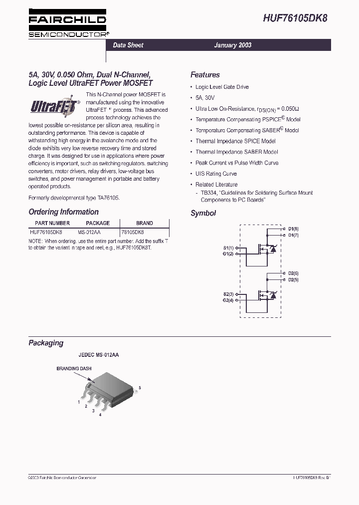 HUF76105DK_233575.PDF Datasheet