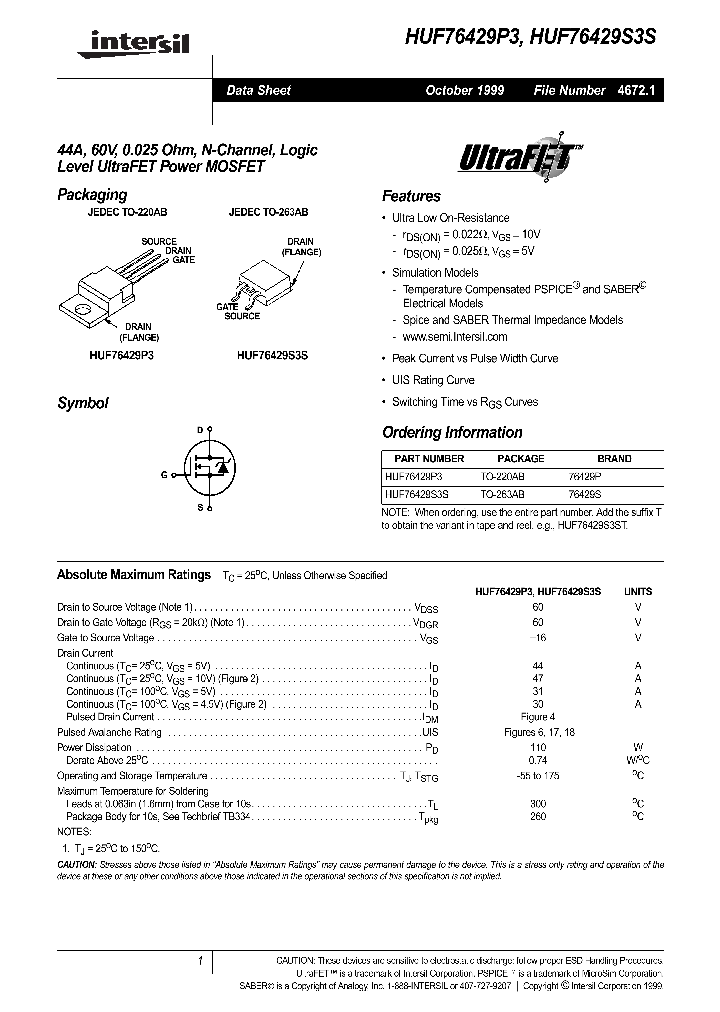 HUF76429S3S_288257.PDF Datasheet