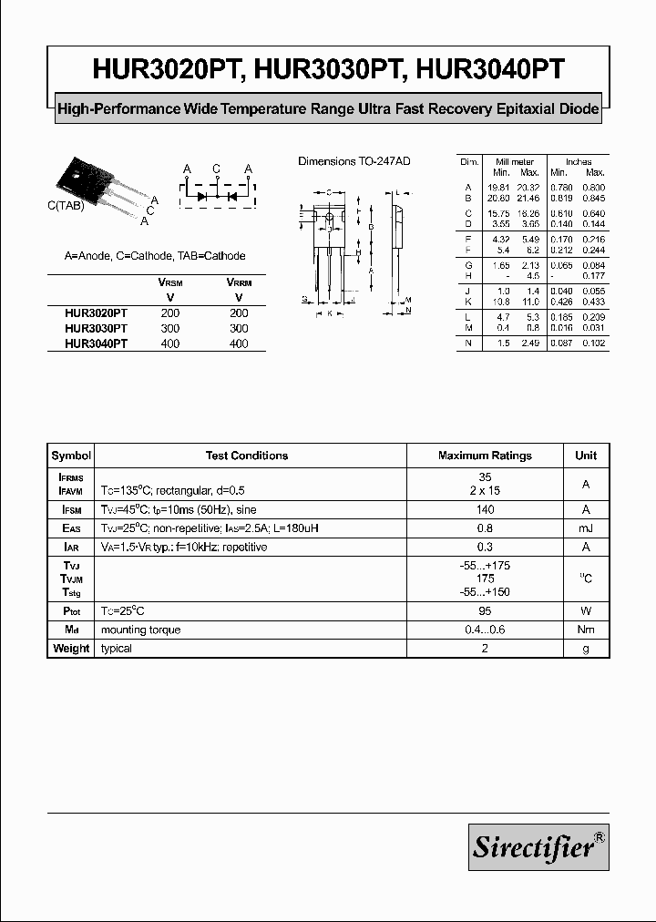 HUR3020PT_289573.PDF Datasheet