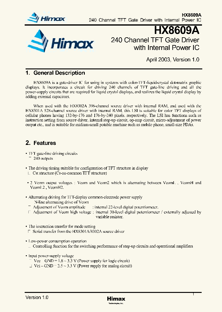 HX8609A_295929.PDF Datasheet