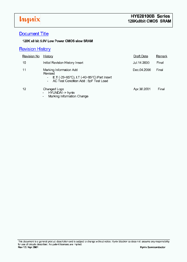 HY628100BLG-55_299519.PDF Datasheet