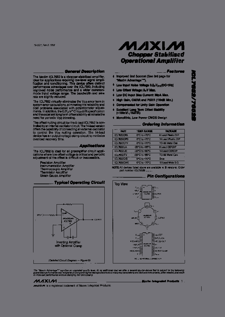 ICL7652_79486.PDF Datasheet