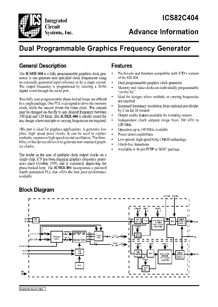 ICS82C404_163454.PDF Datasheet