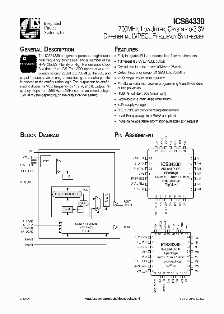 ICS84330_296587.PDF Datasheet