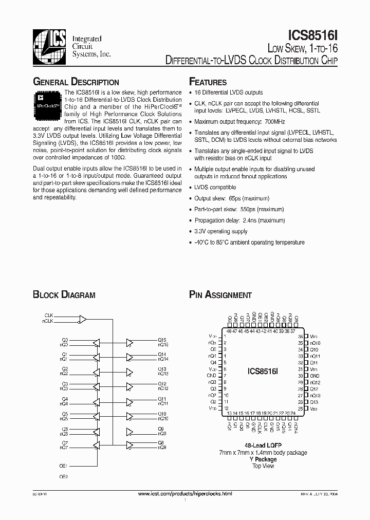 ICS8516I_293120.PDF Datasheet
