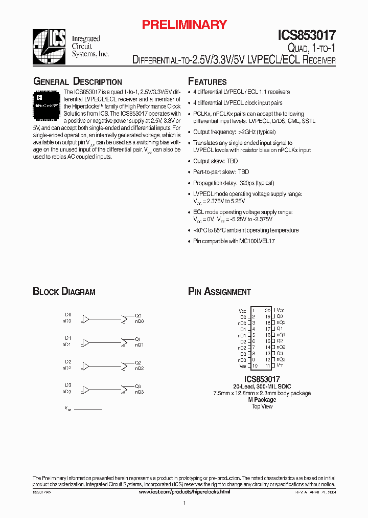 ICS853017_285877.PDF Datasheet