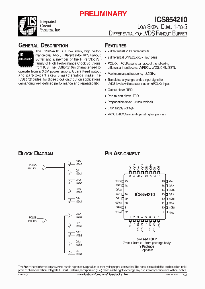 ICS854210_285688.PDF Datasheet