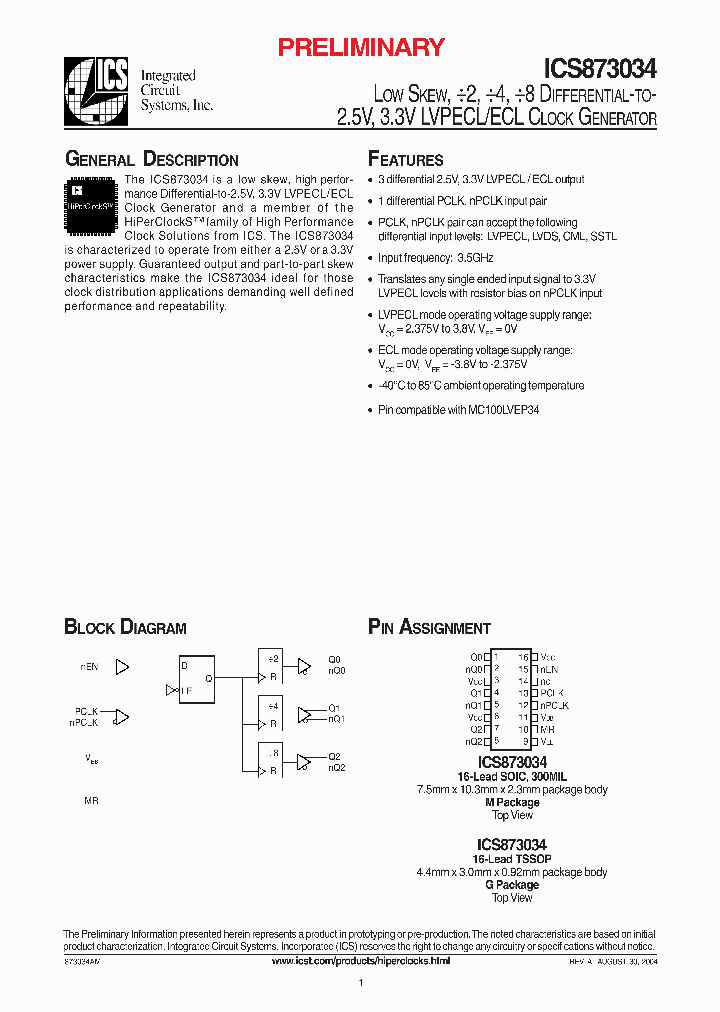 ICS873034_281277.PDF Datasheet