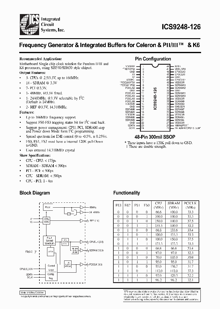 ICS9248-126_26358.PDF Datasheet