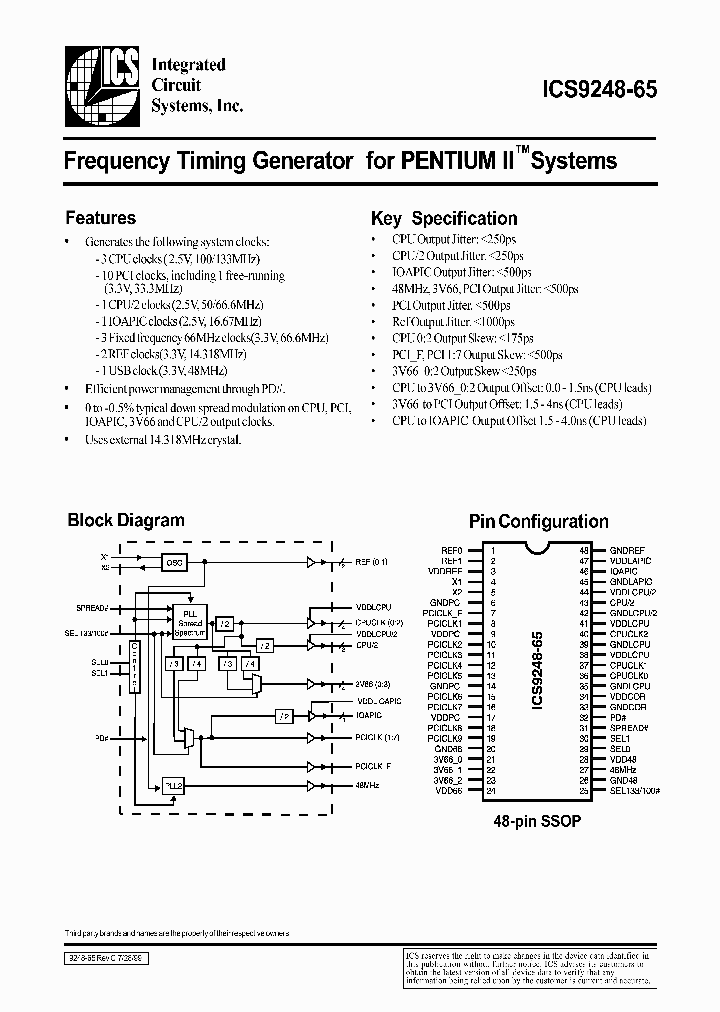 ICS9248-65_26384.PDF Datasheet
