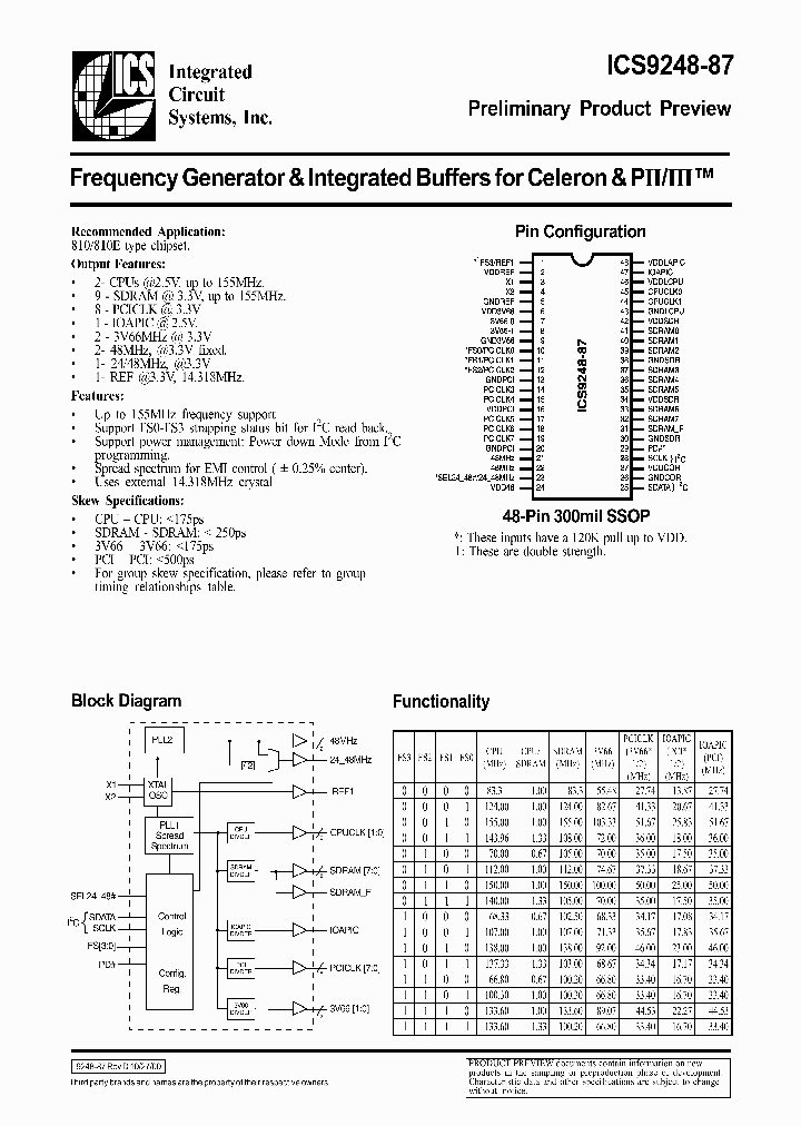 ICS9248-87_26392.PDF Datasheet