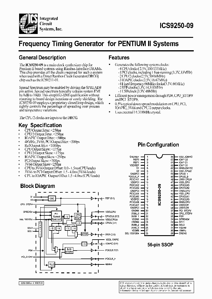 ICS9250-09_280392.PDF Datasheet