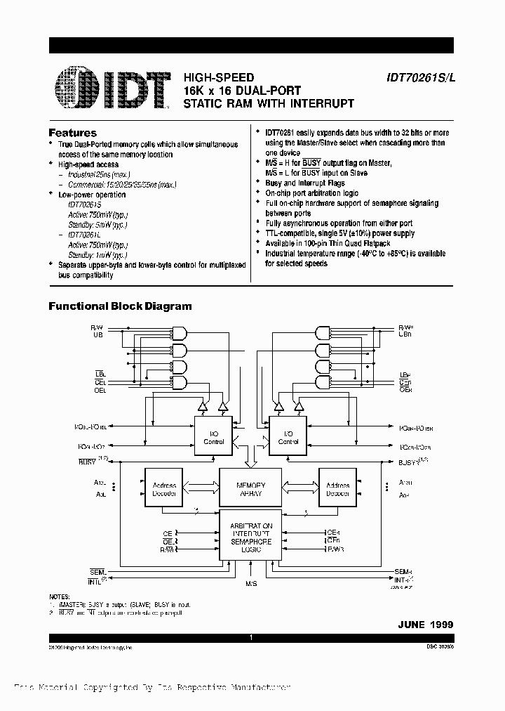 IDT7026_287259.PDF Datasheet