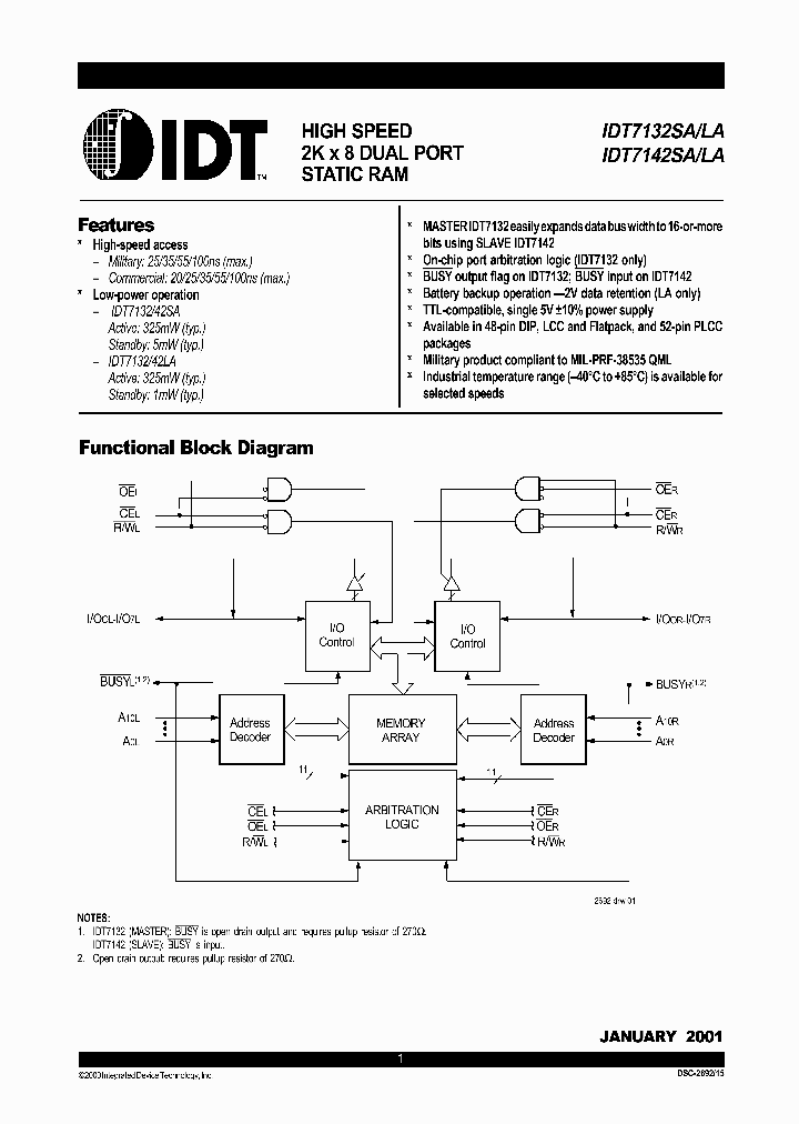IDT7132LA_294468.PDF Datasheet