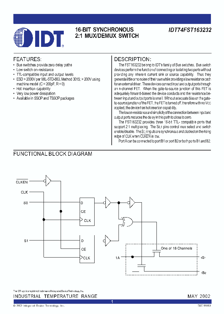 IDT74FST163232_283326.PDF Datasheet