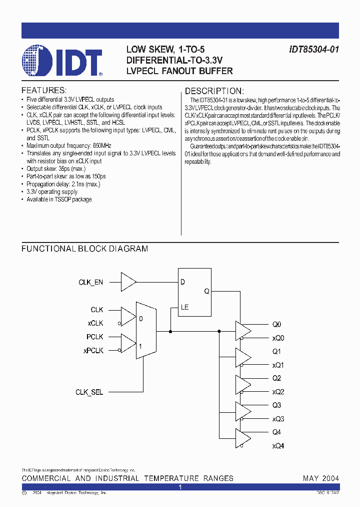 IDT85304_165385.PDF Datasheet