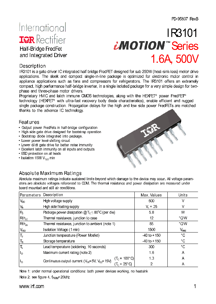 IR3101_285391.PDF Datasheet