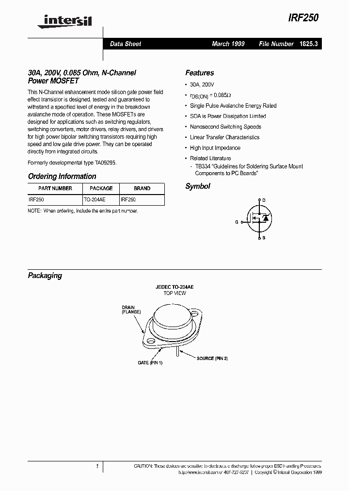 IRF250_299720.PDF Datasheet