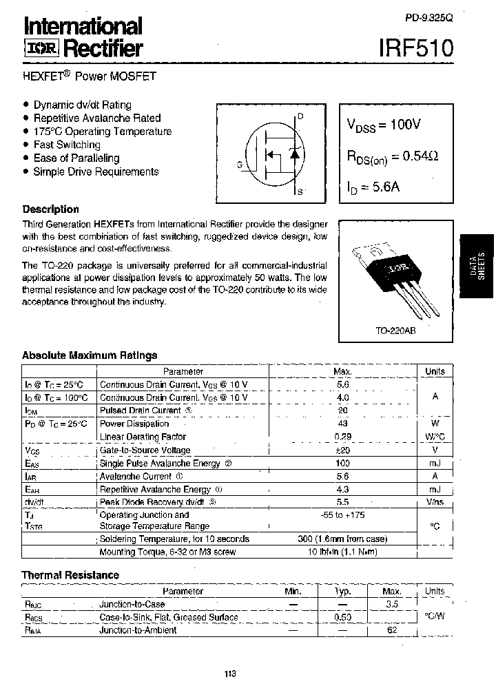 IRF510_301860.PDF Datasheet