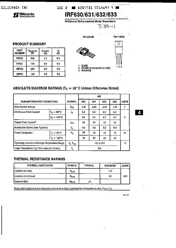 IRF631_200773.PDF Datasheet