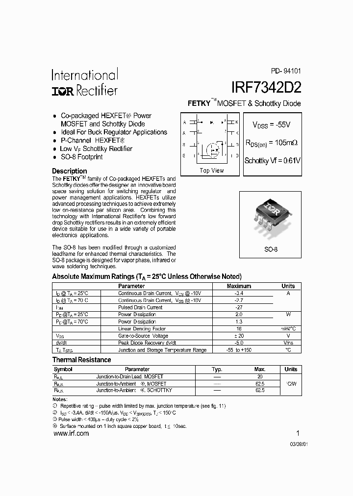 IRF7342D2_224589.PDF Datasheet
