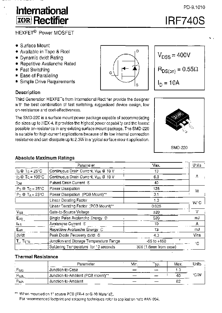 IRF740S_276643.PDF Datasheet