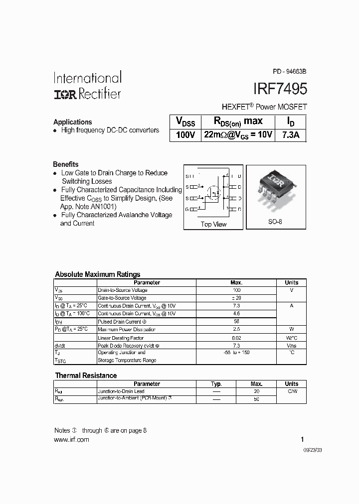 IRF7495_290995.PDF Datasheet