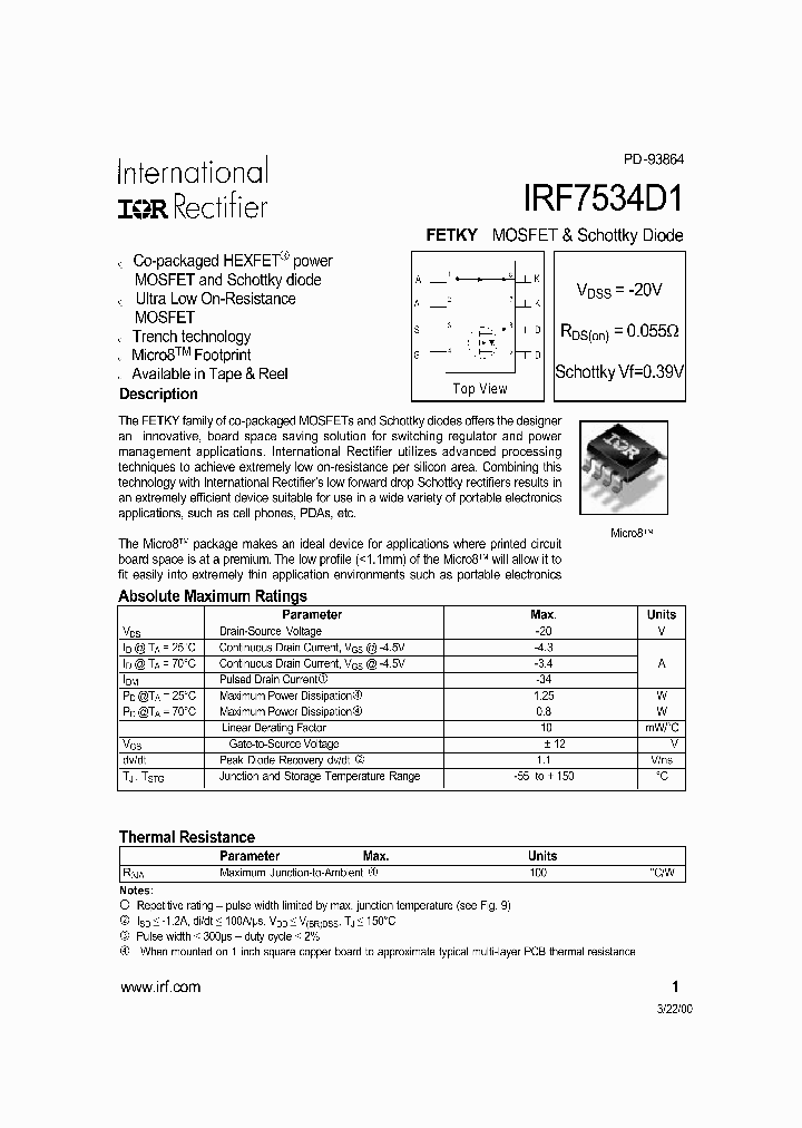 IRF7534D1_284640.PDF Datasheet