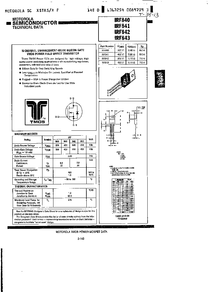 IRF840_2614.PDF Datasheet