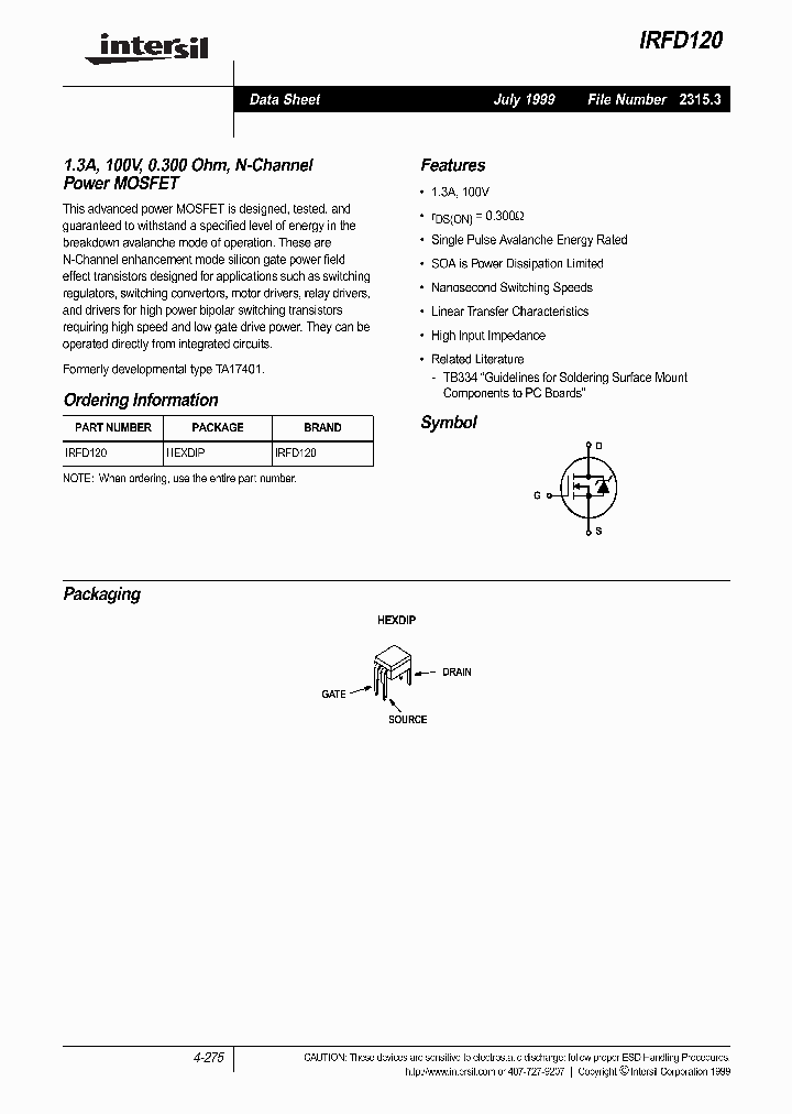 IRFD120_274775.PDF Datasheet