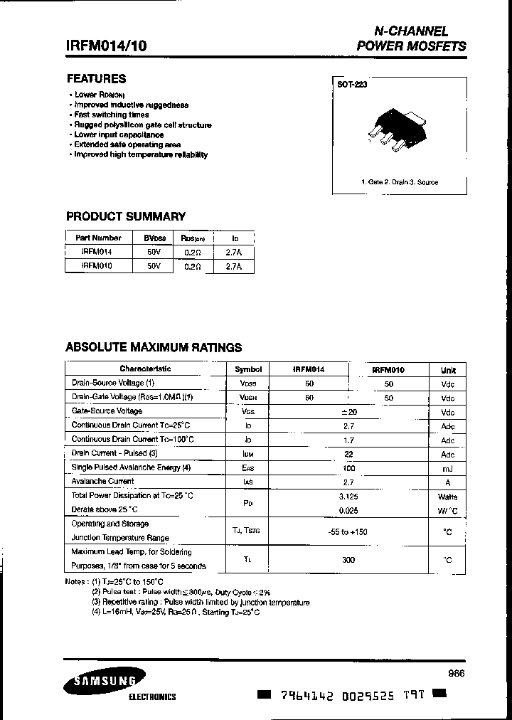 IRFM014_202480.PDF Datasheet