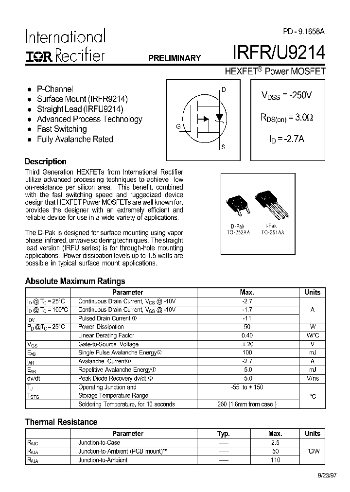 IRFR9214_150270.PDF Datasheet