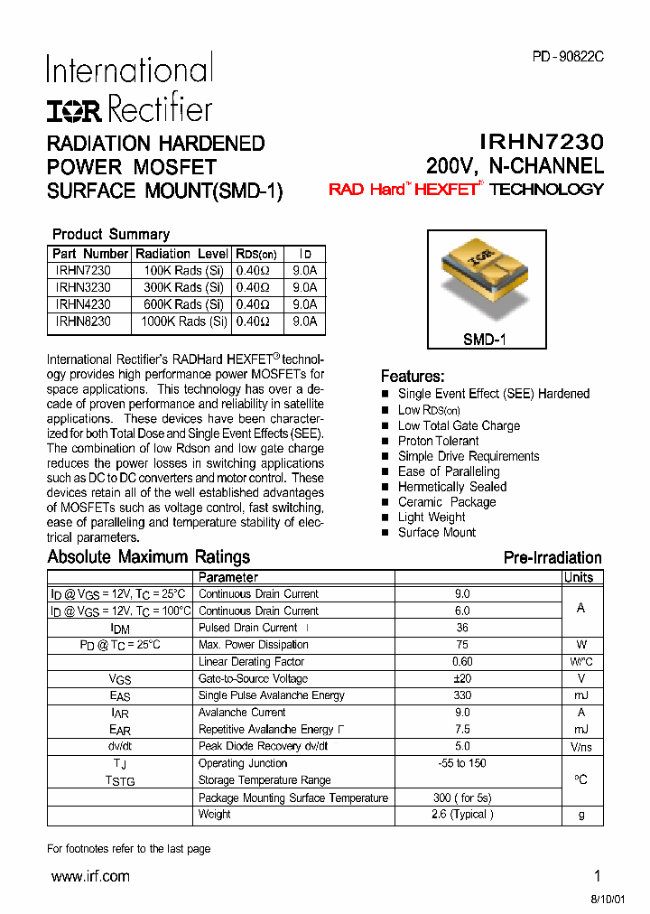 IRHN7230_299560.PDF Datasheet