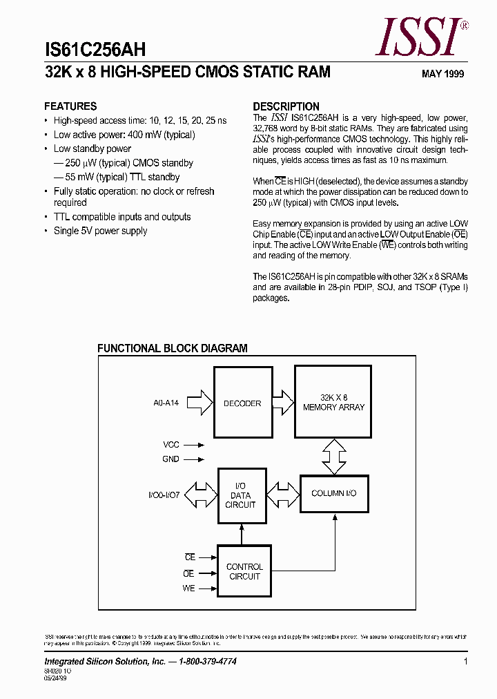 IS61C256AH_236802.PDF Datasheet