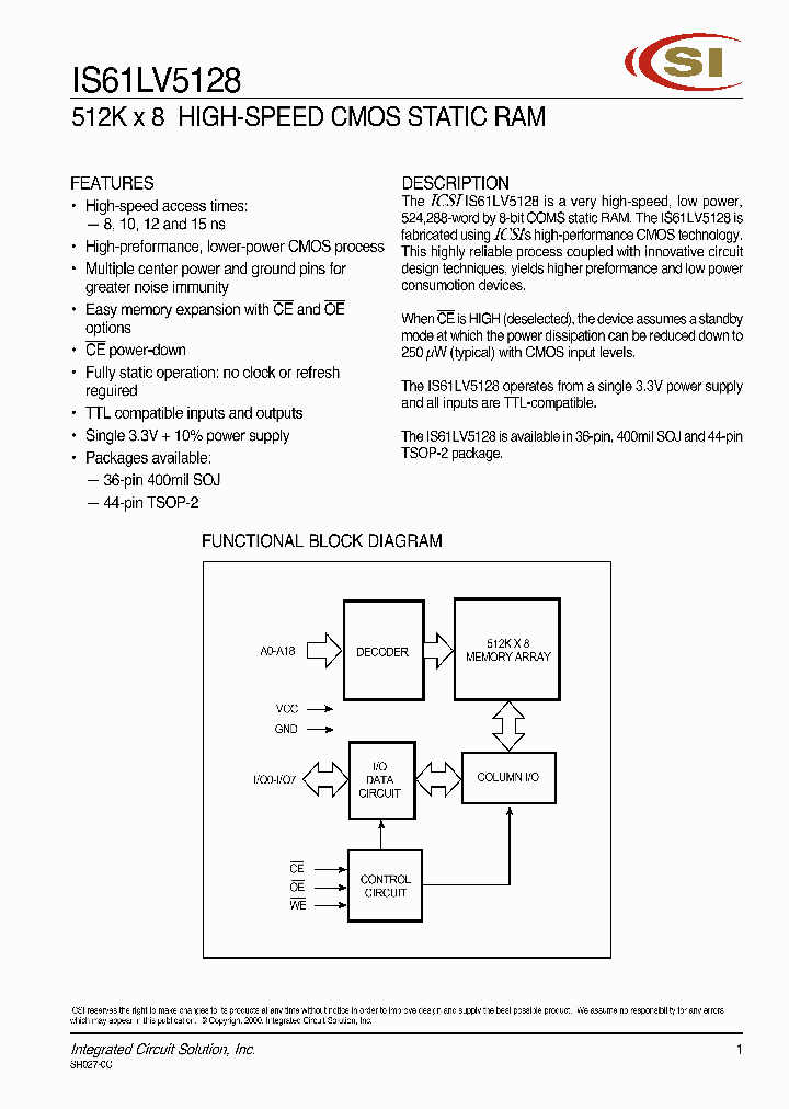 IS61LV5128_290148.PDF Datasheet