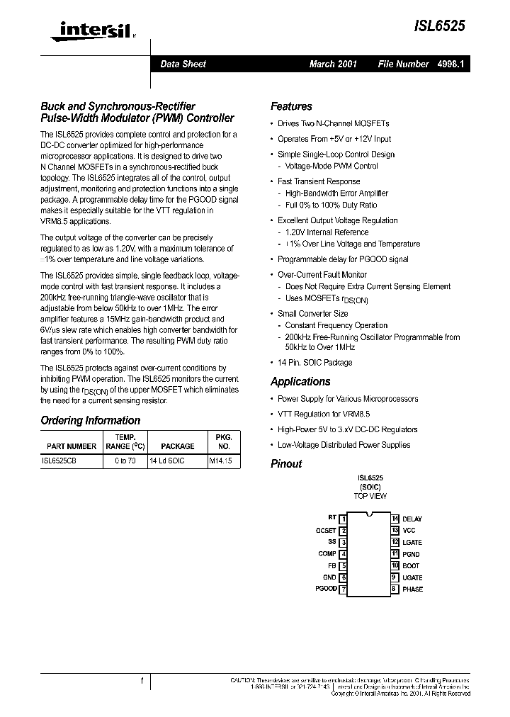 ISL6525_276204.PDF Datasheet